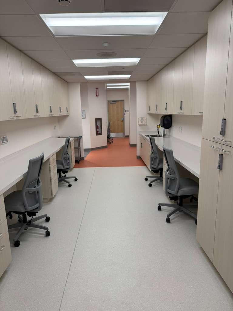 San Ysidro Health clinical staff workroom furniture and storage in San Diego
